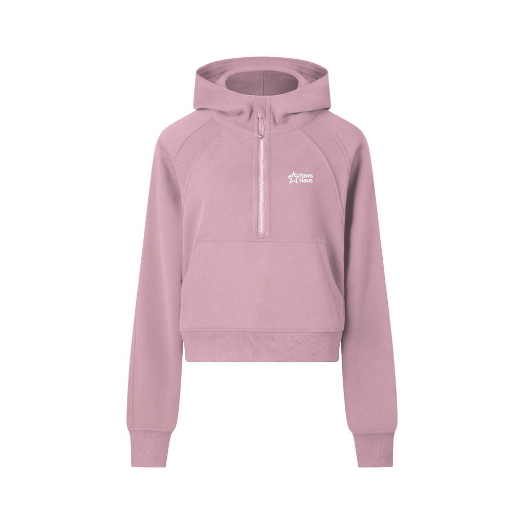 Cropped Half-Zip Hoodie