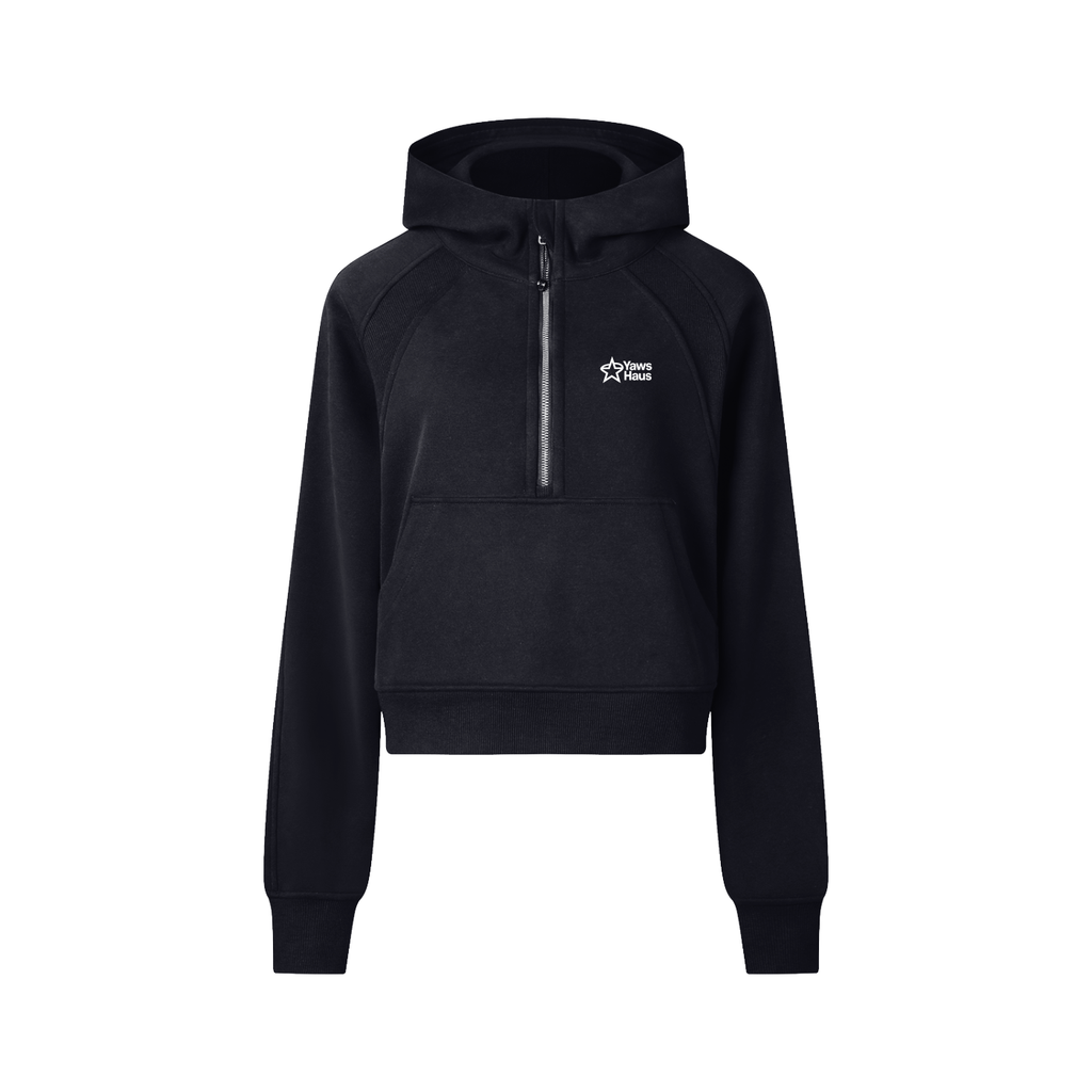 Cropped Half-Zip Hoodie