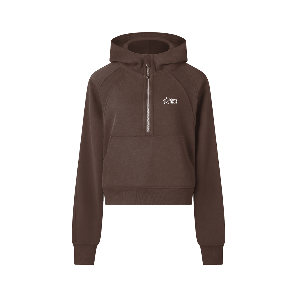 Cropped Half-Zip Hoodie
