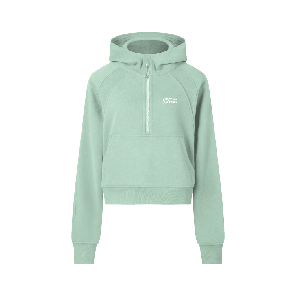 Cropped Half-Zip Hoodie
